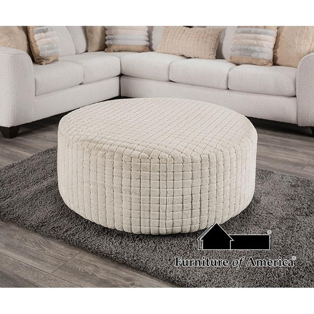 Furniture of America Iroquois Ottoman, Cream/Tan