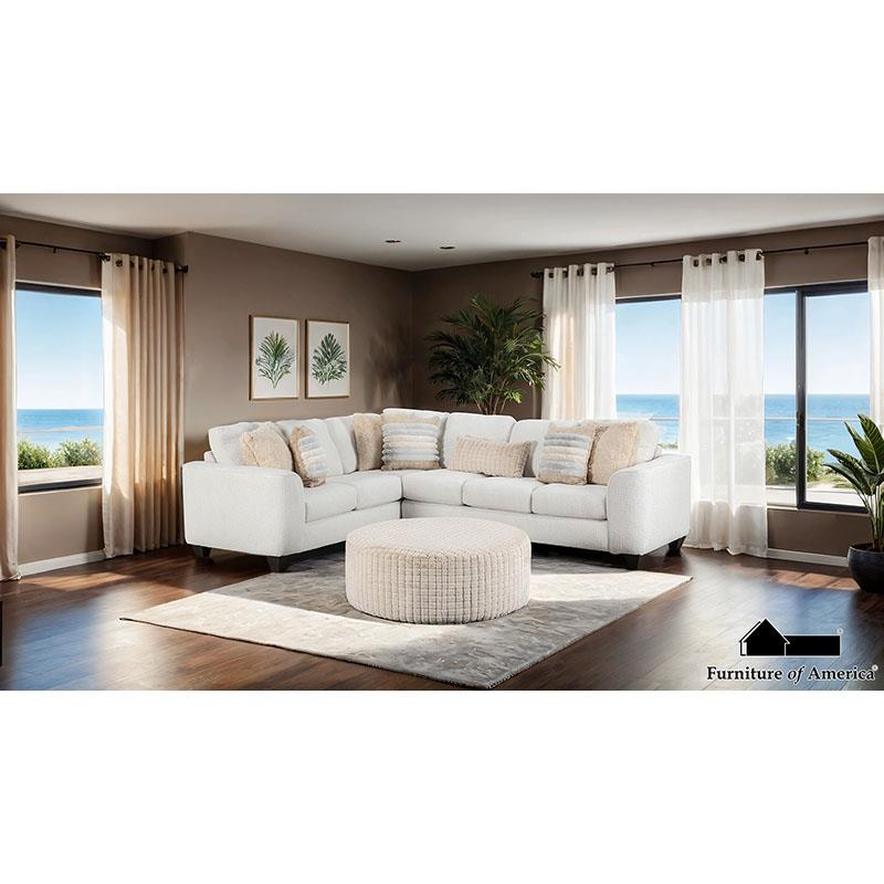 Furniture of America Iroquois Sectional, Cream/Tan