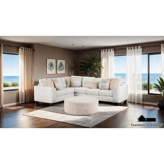 Furniture of America Iroquois Sectional, Cream/Tan