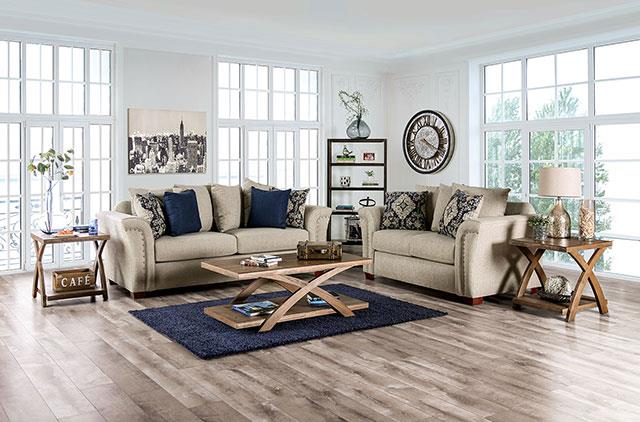 Furniture of America Belsize Sofa + Loveseat