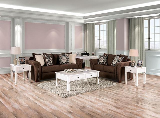 Furniture of America Belsize Sofa + Loveseat
