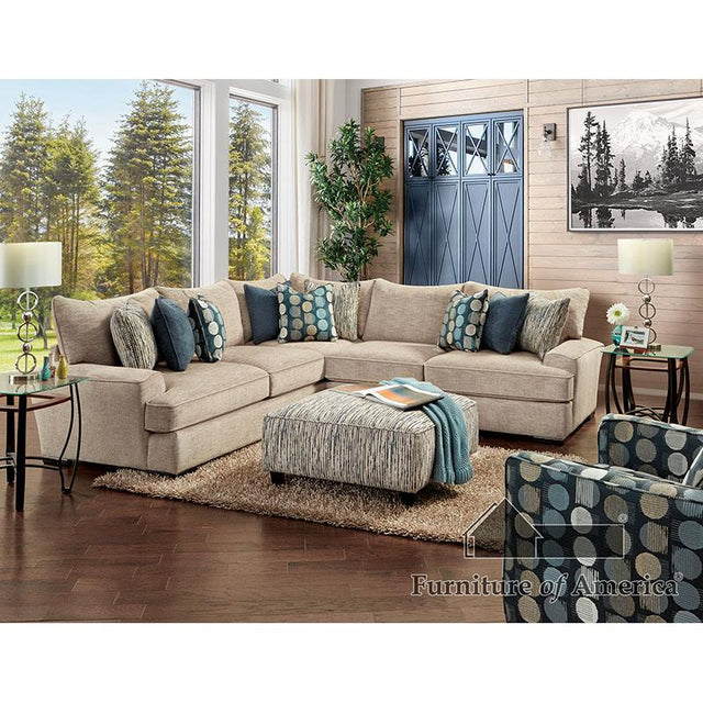 Furniture of America Eastleigh Sectional, Tan