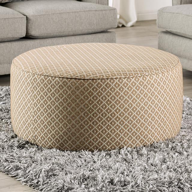 Furniture of America Stephney Ottoman, Gray/Gold