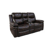 KELLEN MANUAL 2PC - SOFA / LOVE - BROWN