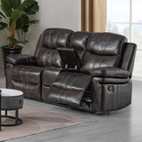 KELLEN MANUAL 2PC - SOFA / LOVE - BROWN